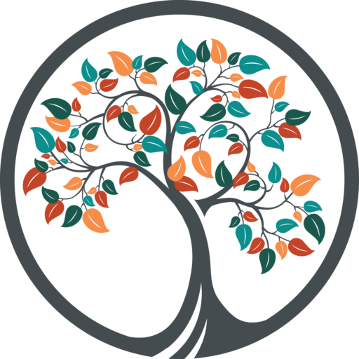 Survivor Advocacy Outreach Program (SAOP) logo showing a stylized tree with branching limbs and multicolored leaves inside a circular frame.